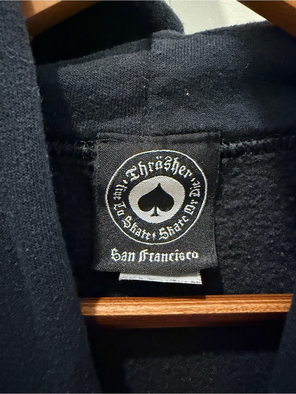 Thrasher Black Hoodie with Yellow Flame Logo - Picture 3 of 5